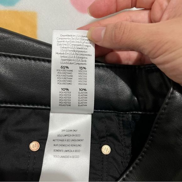 MOTHER The Super Swooner Faux Leather Skinny Pants Size 30 - Picture 16 of 16